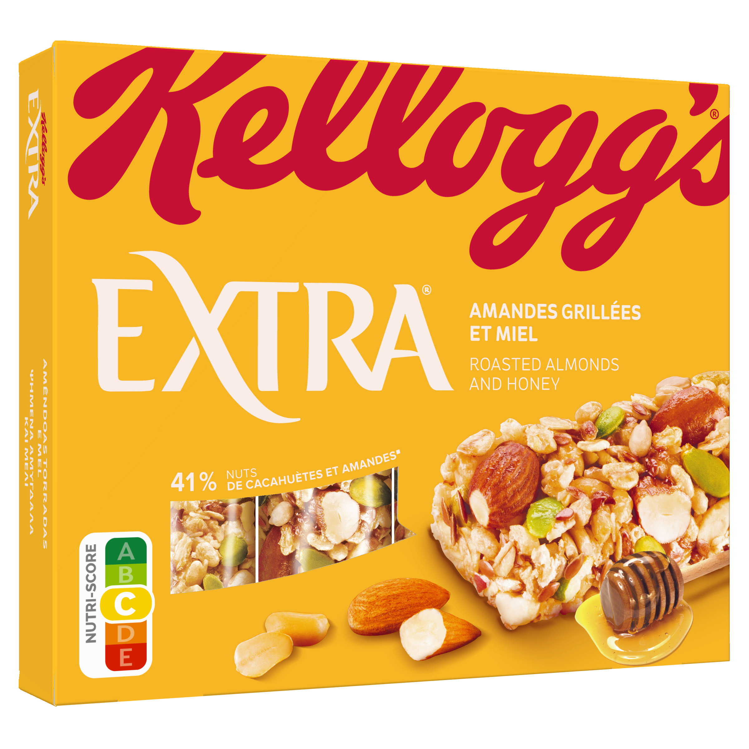Μπάρες Δημητριακών Αμύγδαλα και Μέλι Extra Kellogg’s (4x32g)
