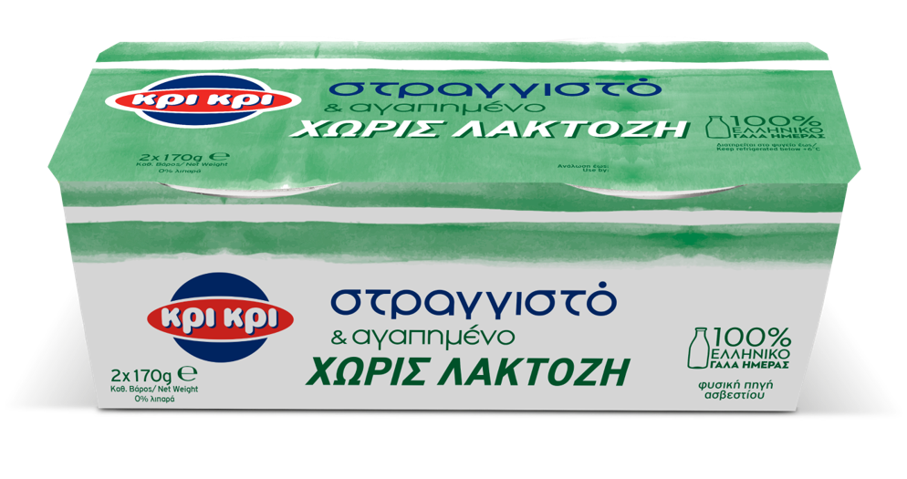 Γιαούρτι στραγγιστό χωρίς λακτόζη 0% λιπαρά Κρι Κρι (2x170g)
