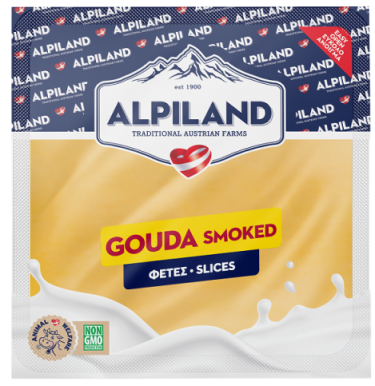 Τυρί Gouda Καπνιστή σε Φέτες Alpiland (10 Φέτες) (200g)