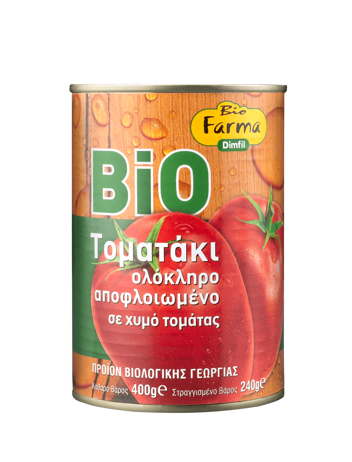 Βιολογικό Τοματάκι Αποφλοιωμένο Bio Farma (400g)