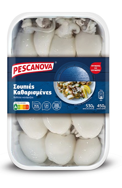 Σουπιές Ινδίας Καθαρισμένες Pescanova (550gr – κ.β.450gr)
