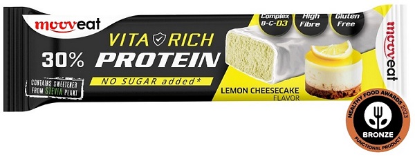 Healthier Choice Μπάρα Πρωτεΐνης Lemon Cheesecake Vita-Rich 30% MOOVEAT (60g)