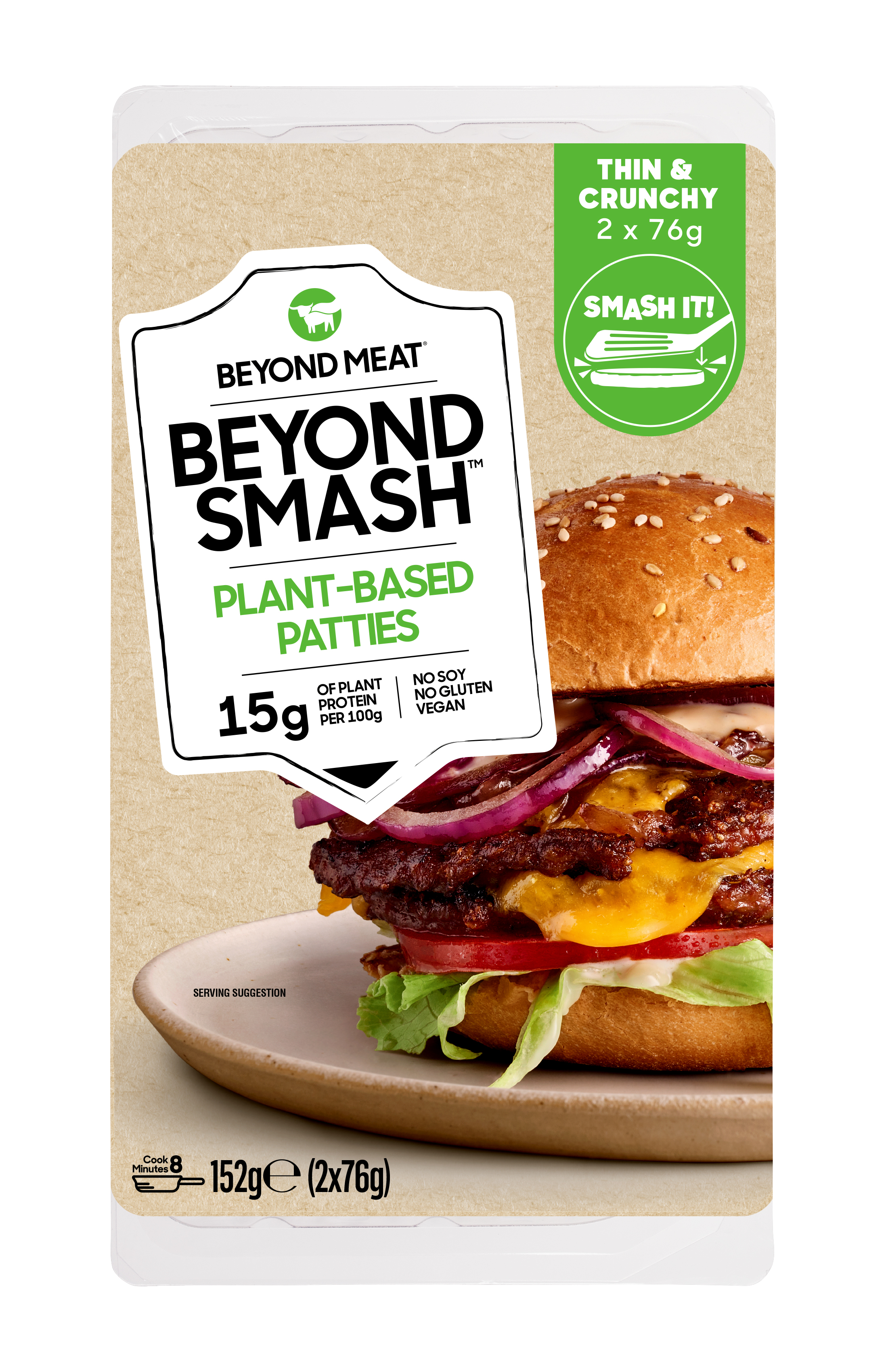 Foodelco Smash Burger Kατεψυγμένα Φυτικής Προέλευσης Beyond Meat (2Χ76 g)