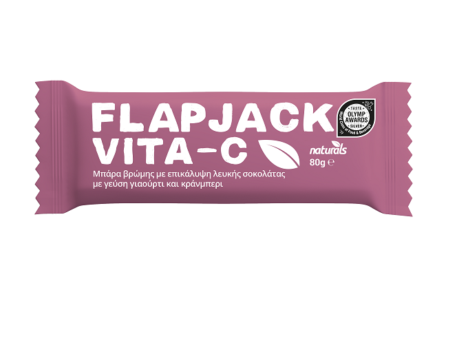 Flapjack Μπάρα Βρώμης με επικάλυψη Λευκή Σοκολάτα, Κράνμπερι & Γιαούρτι Flapjack (80g)
