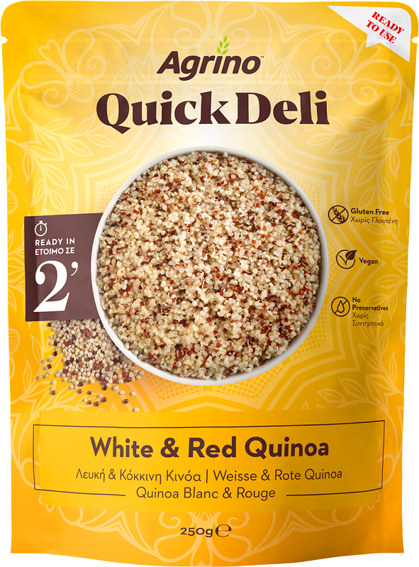 Agrino Κινόα Λευκή & Κόκκινη χωρίς γλουτένη Quick Deli Agrino (250g)