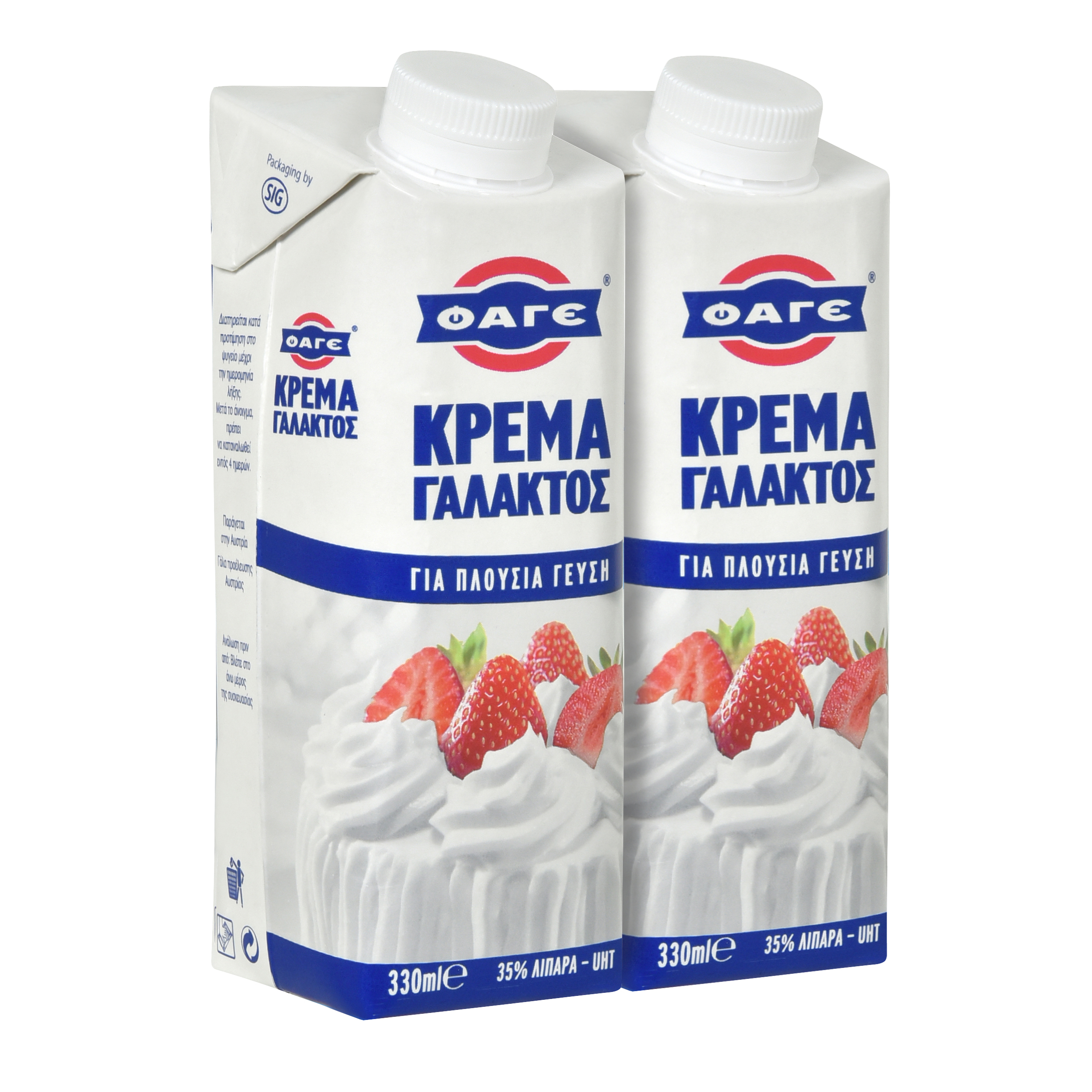 Φάγε Κρέμα Γάλακτος 35% λιπαρά Φάγε (2Χ330ml)
