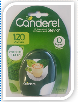 Canderel Γλυκαντικό από το Φυτό Stevia Canderel (120 ταμπλέτες)