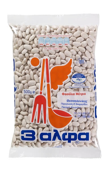 Φασόλια Μέτρια Ο.Δ. 3αλφα (500 g)