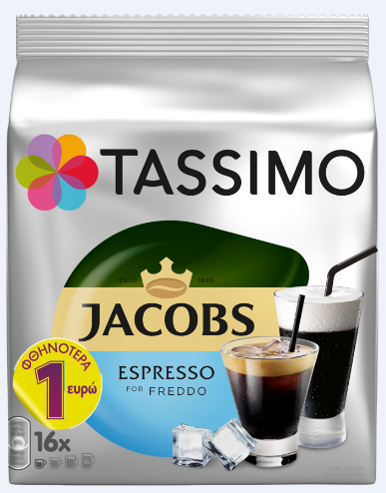 Κάψουλες Espresso Freddo Για Μηχανή Tassimo Jacobs (16 τεμ) -1€