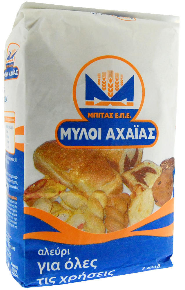Αλεύρι Μαλακό για όλες τις χρήσεις Μύλοι Άχαϊας (1 kg)