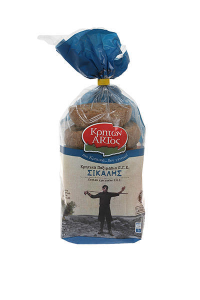 Παξιμάδια Σίκαλης Π.Γ.Ε. Κρητών Άρτος (600 g)