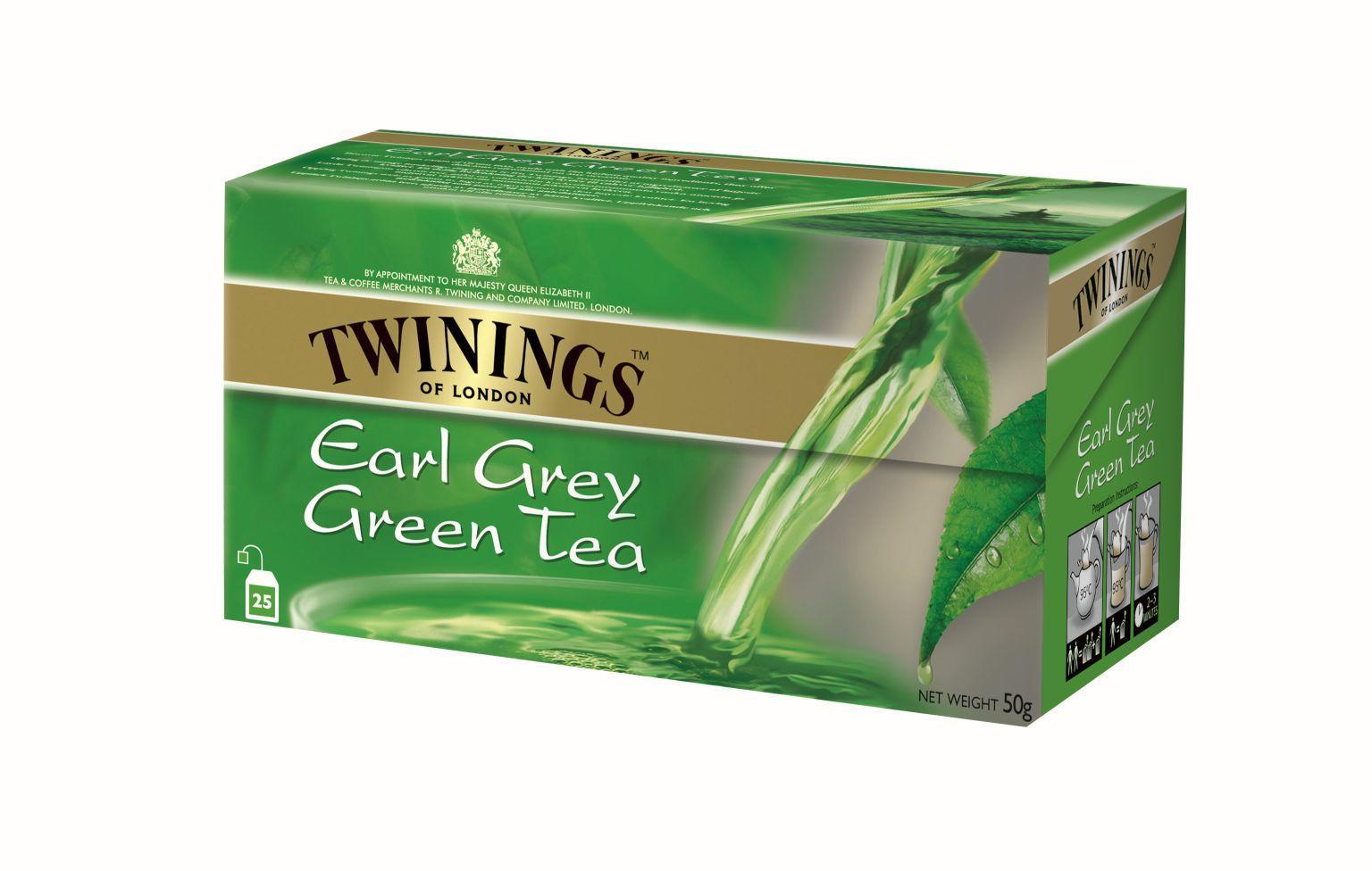 Τσάι Earl Grey Green Tea Twinings (25 φακ x 1,6 g)