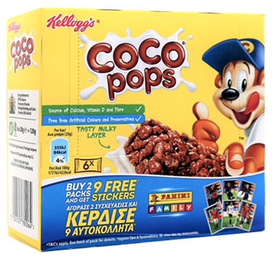 Μπάρες Δημητριακών Coco Pops Panini Kellogg’s (6x20g)