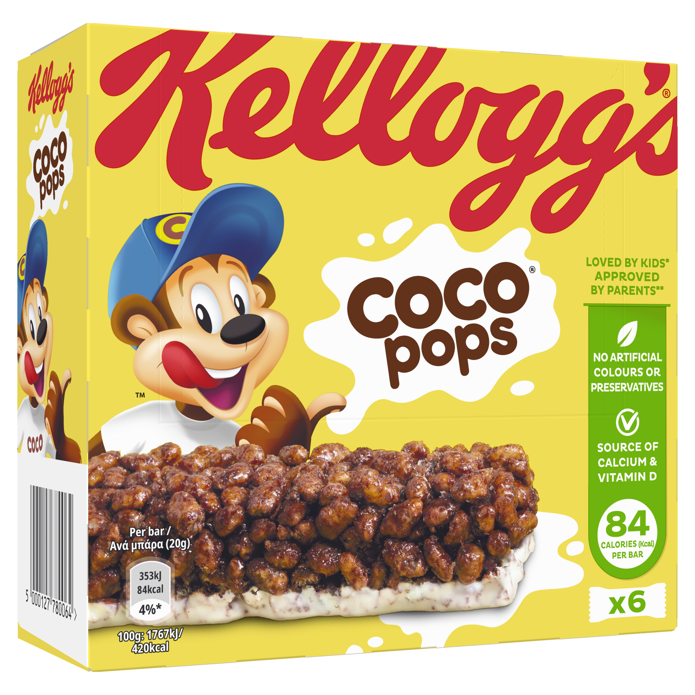 Μπάρες Δημητριακών Coco Pops Panini Kellogg’s (6x20g)
