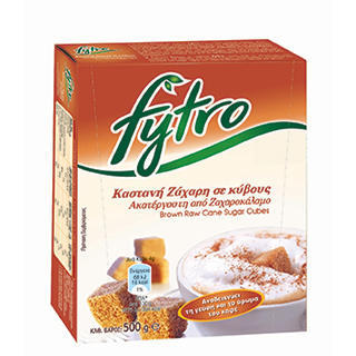 Ζάχαρη Ακατέργαστη σε κύβους Fytro (500 g)