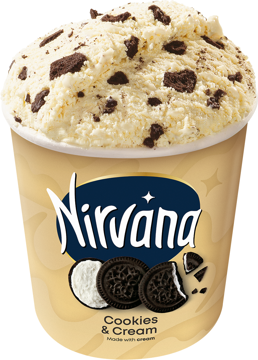 Παγωτό Cookies and Cream Nirvana (2Χ750 ml) 1+1 Δώρο