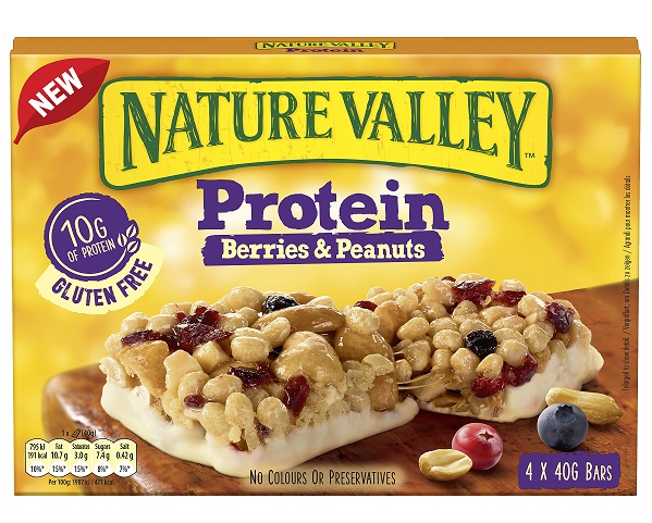 Μπάρες Δημητριακών Nature Valley Πρωτεϊνης με Μούρα & Φιστίκια Riegel (4x40g)