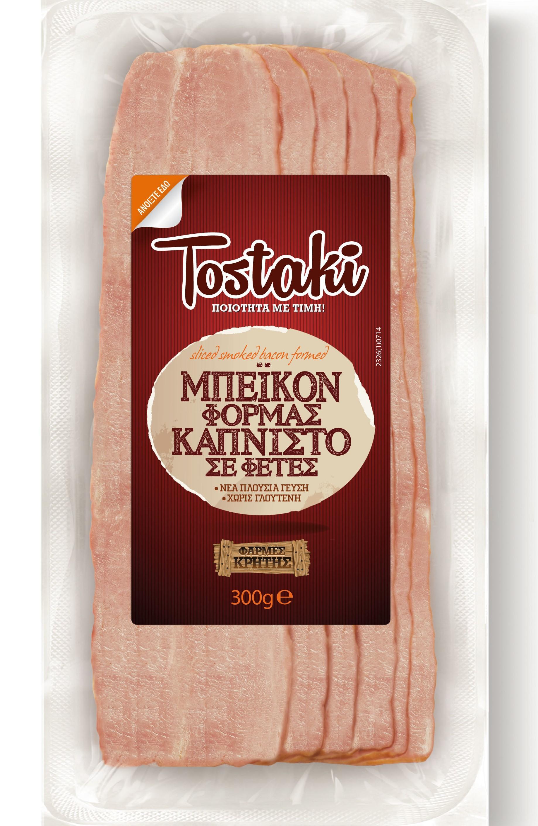 Μπέικον Καπνιστό σε Φέτες Tostaki Creta Farms (300g)