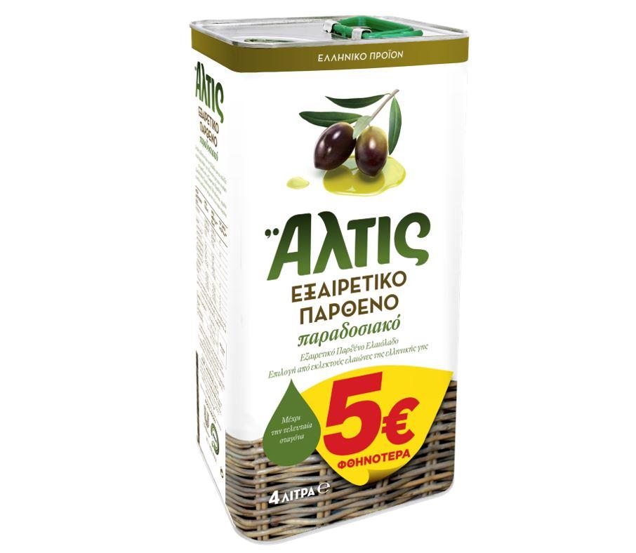 Έξτρα Παρθένο Ελαιόλαδο Άλτις Παραδοσιακό (4 lt) -5€