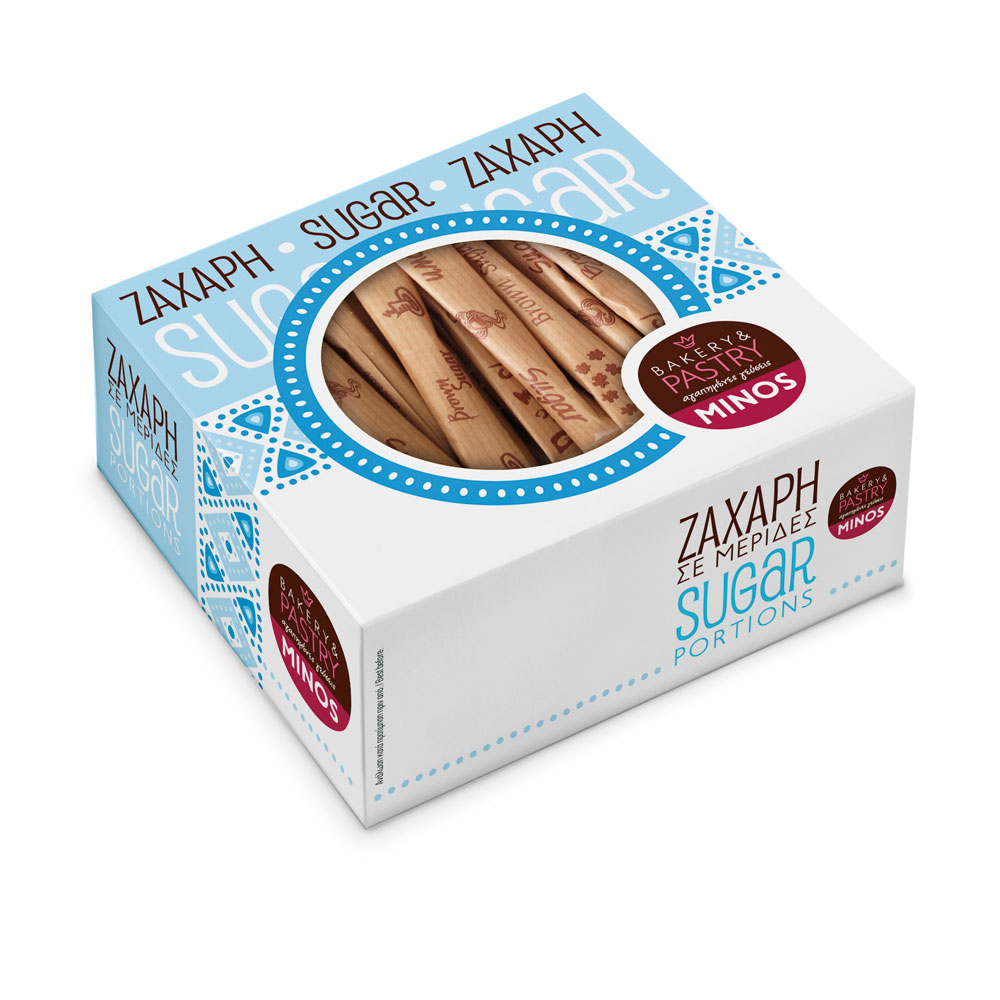 Minos Foods Ζάχαρη brown σε Sticks Minos 50 τεμ/πακ (250gr)