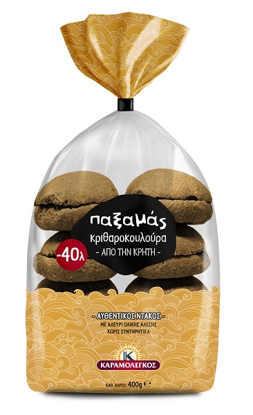 Κριθαροκουλούρα Παξαμάς Καραμολέγκος (400 g) -0,40