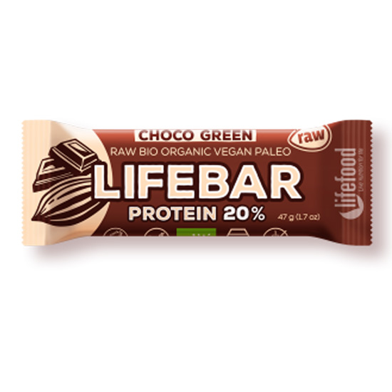 Βιολογική Ωμή Μπάρα Ενέργειας με Σοκολάτα Lifefood (47g)