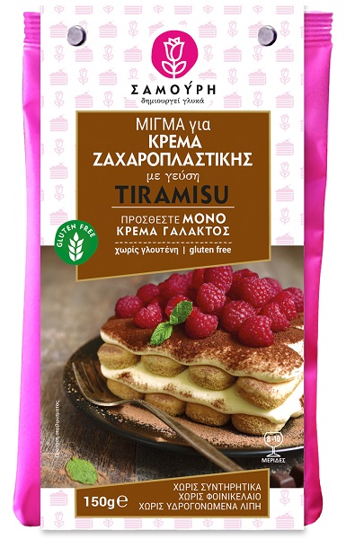 Έτοιμο Μείγμα Κρέμα Ζαχαροπλαστικής Tiramisu Σαμούρη (150g)