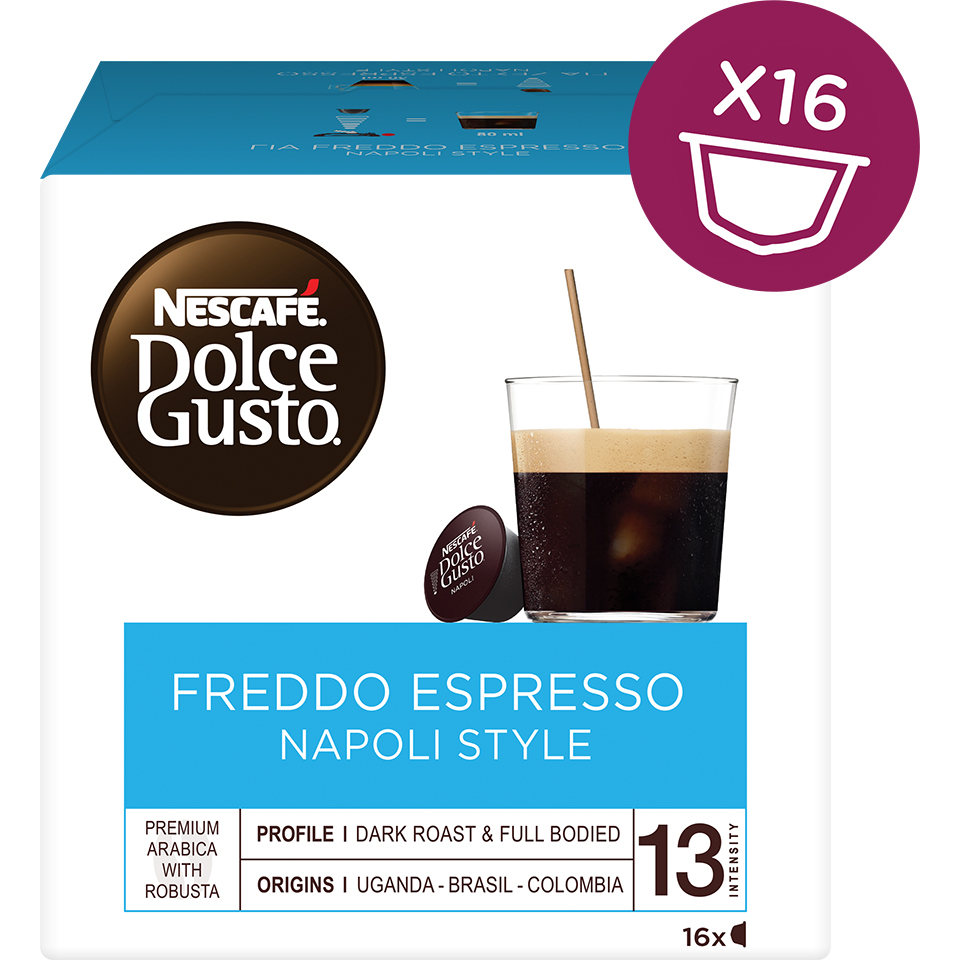 Κάψουλες Freddo Espresso Napoli Style για Μηχανή Nescafe Dolce Gusto (16 τεμ)