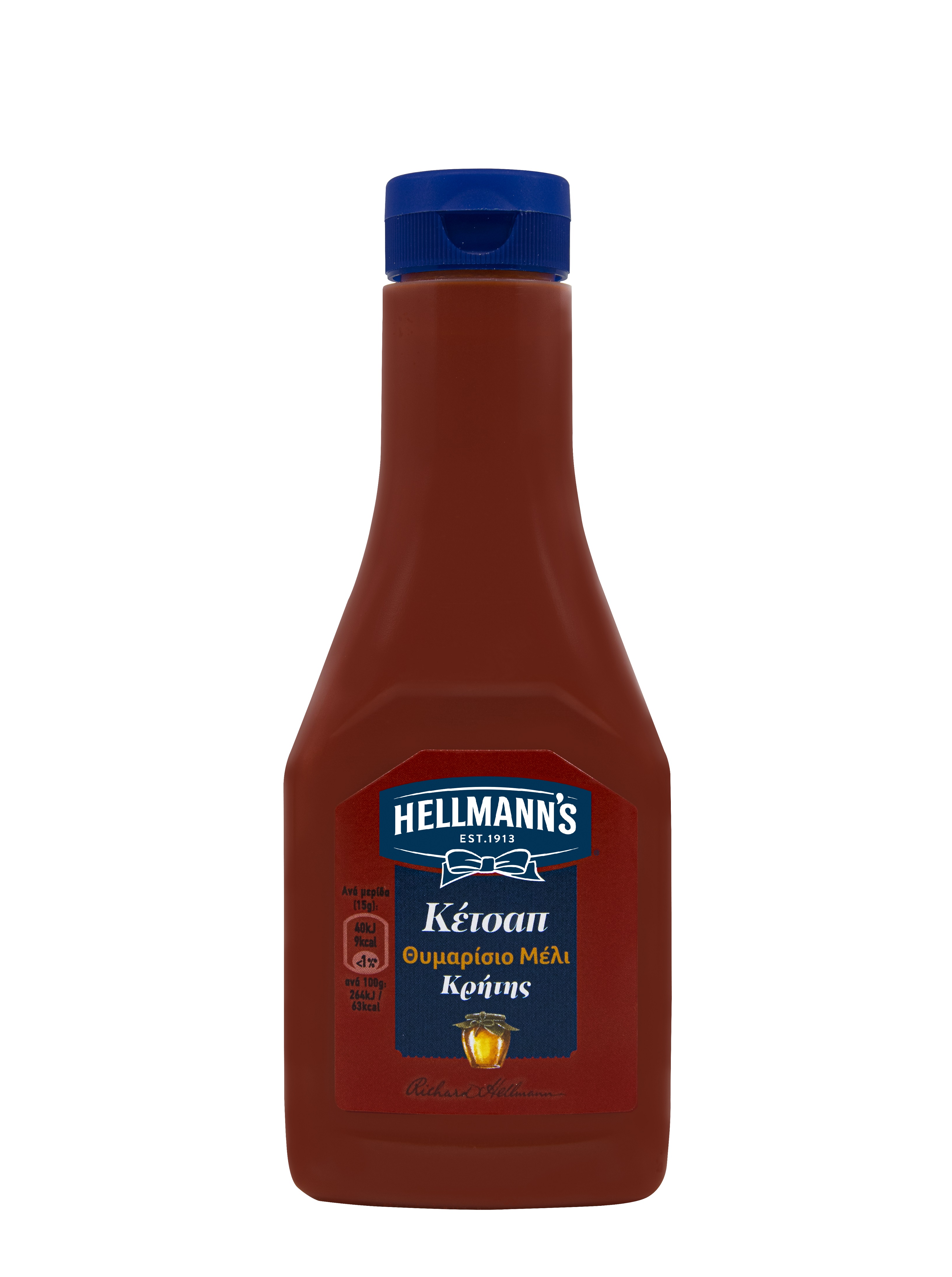 Κέτσαπ Με Θυμαρίσιο Μέλι Κρήτης Hellman’s (340ml)