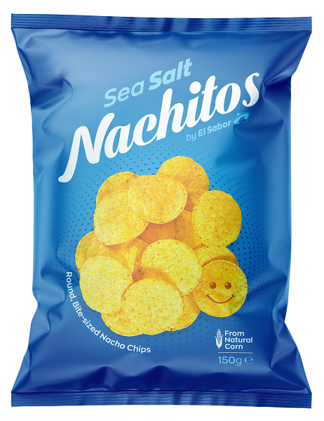 Σνακ Καλαμποκιού Sea Salt Nachitos by El Sabor (150g)
