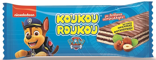 Γκοφρέτα με Σοκολάτα Γάλακτος Paw Patrol Koukouroukou (25g)