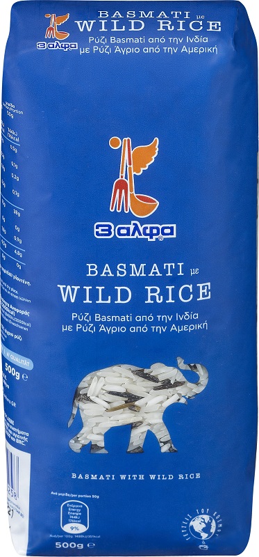 3Αλφα Ρύζι Άγριο-Basmati 3αλφα (500 g)
