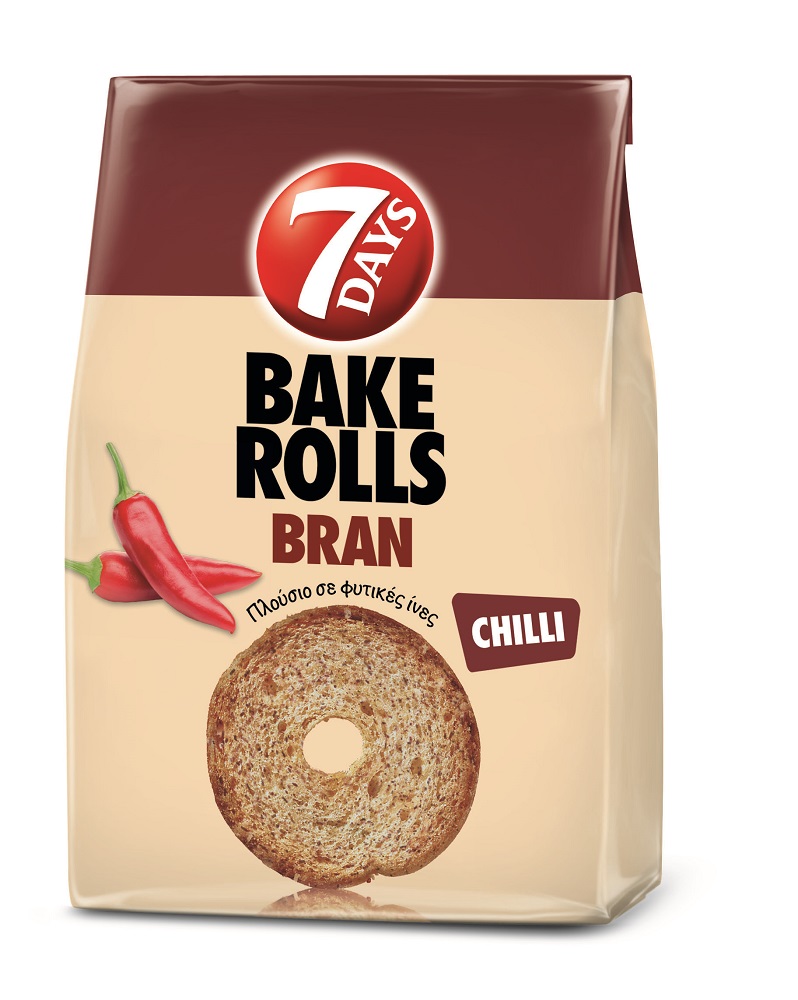 Bake Rolls Bran Τσίλι, 7 Days (150g) 4100143464