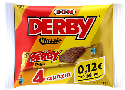 Σοκολάτα Derby ΙΟΝ (4Χ38 g) -0,12