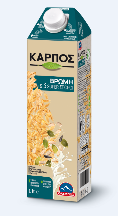 Ελληνικά Γαλακτοκομεία Α.Ε. Ρόφημα Βρώμης και 3 Super Σπόροι ΟΛΥΜΠΟΣ (1lt)