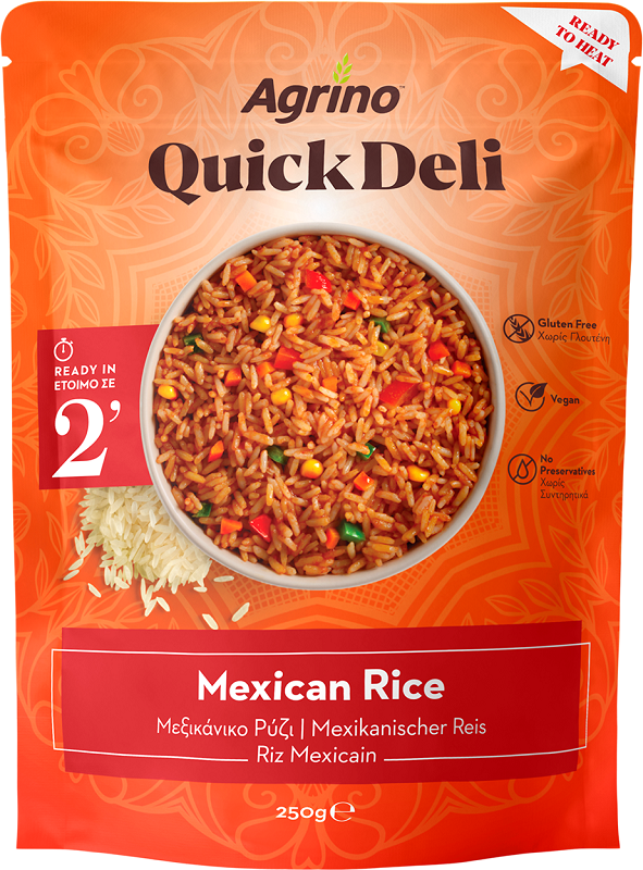 Agrino Ρύζι Μεξικάνικο χωρίς γλουτένη Quick Deli Agrino (250g)