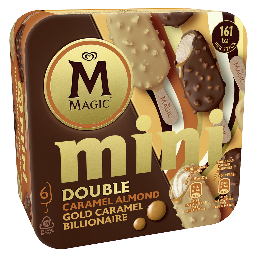 Ελαϊς-Unilever Hellas Α.Ε. Παγωτό Mini Double Gold Caramel Magic (6X55 ml)