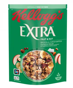 Δημητριακά Extra με Αποξηραμένα Φρούτα & Ξηρούς Καρπούς Kellogg's (400g)