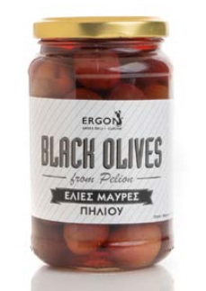 ERGON Ελιές Μαύρες Πηλίου σε Βάζο (200g)
