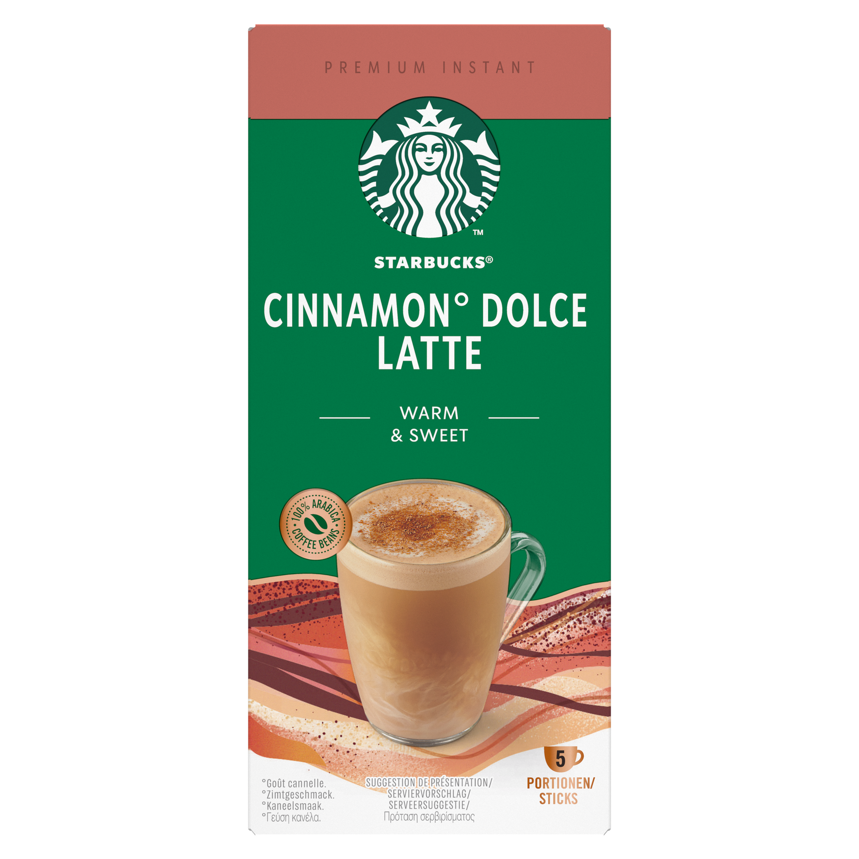Starbucks Στιγμιαίος Καφές Cappuccino Cinnamon Dolce Latte σε φακελάκια Starbucks (5 τεμ)