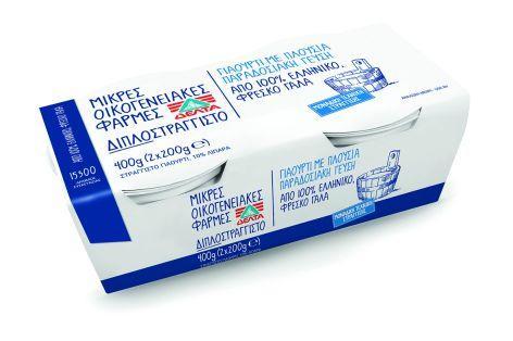 Γιαούρτι Στραγγιστό 10% λιπαρά Μικρές Οικογενειακές Φάρμες Δέλτα (2×200 g)