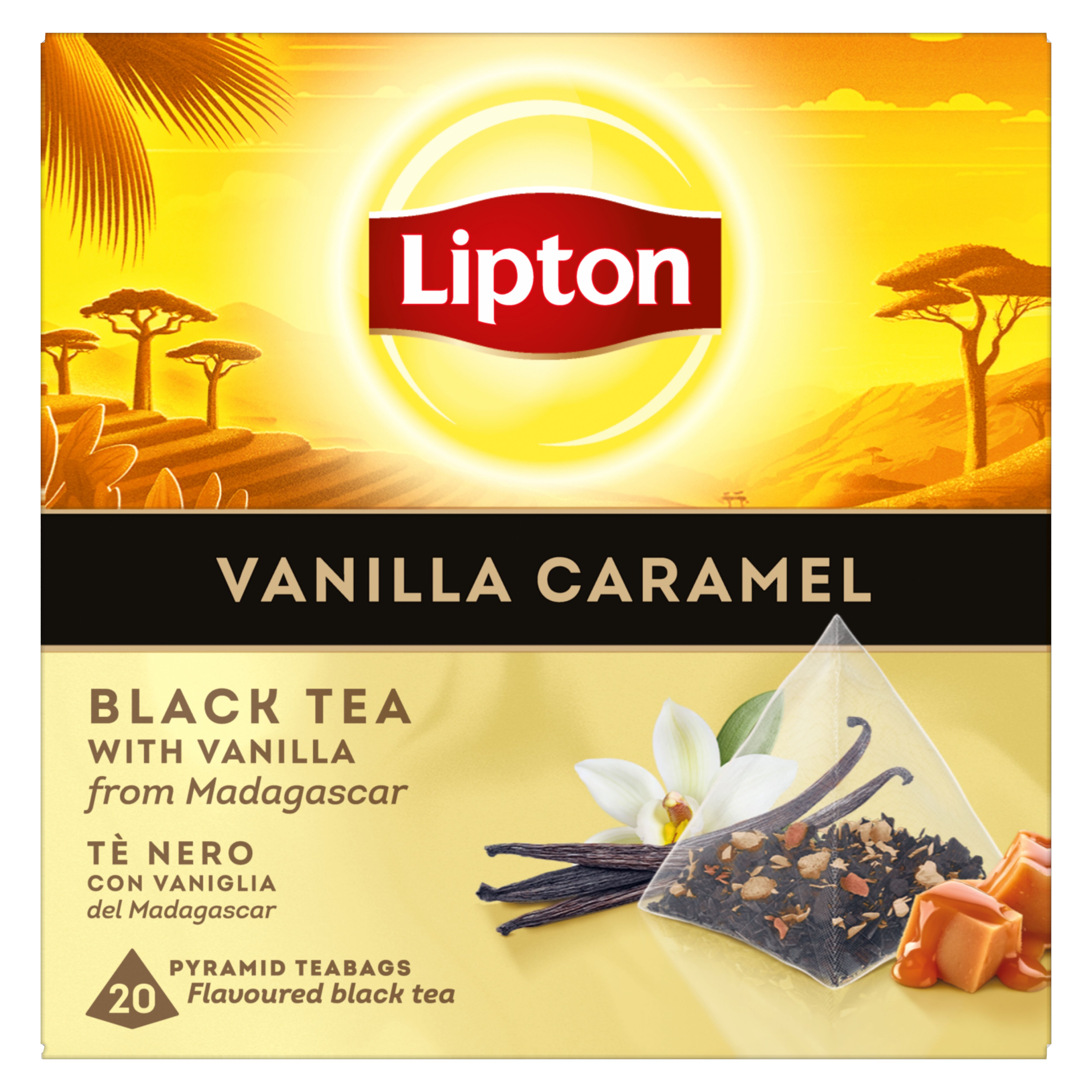 Ελαϊς-Unilever Hellas Α.Ε. Τσάι Μαύρο Βανίλια Καραμέλα Lipton (20 πυραμίδες x 1,7 g)
