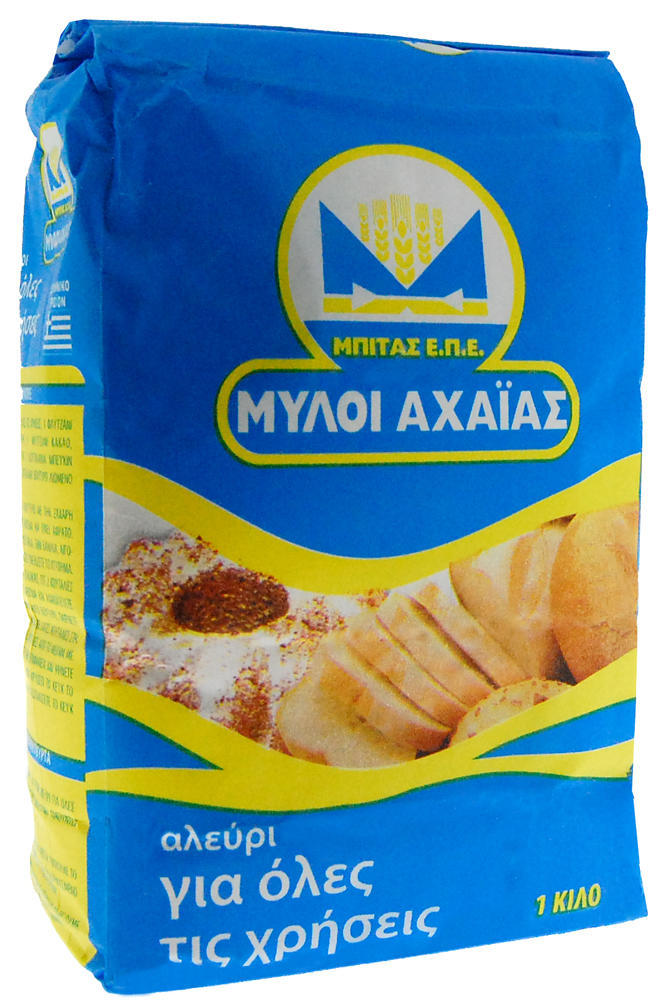 Αλεύρι Μαλακό Πολυτελείας για όλες τις χρήσεις Μύλοι Άχαϊας (1 kg)