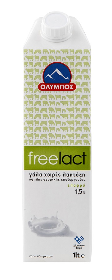 Γάλα Χωρίς Λακτόζη Freelact 1.5% λιπαρά ΟΛΥΜΠΟΣ (1lt)