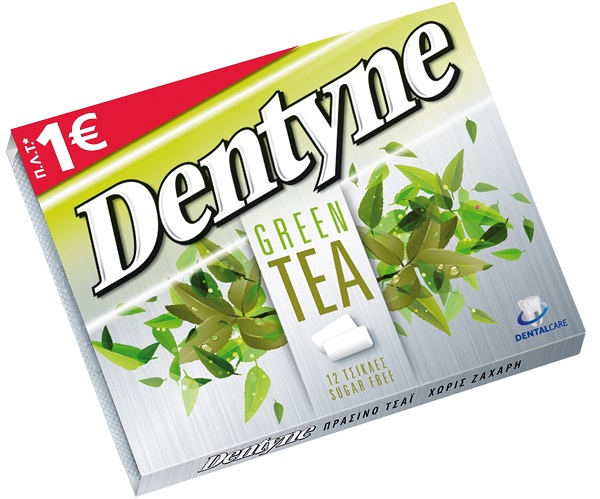Τσίχλες με Γεύση Πράσινο Τσάι Dentyne (16,8g)