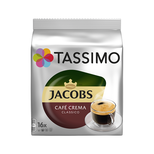 Κάψουλες Crema Classico για μηχανή Tassimo Jacobs (16 τεμ)