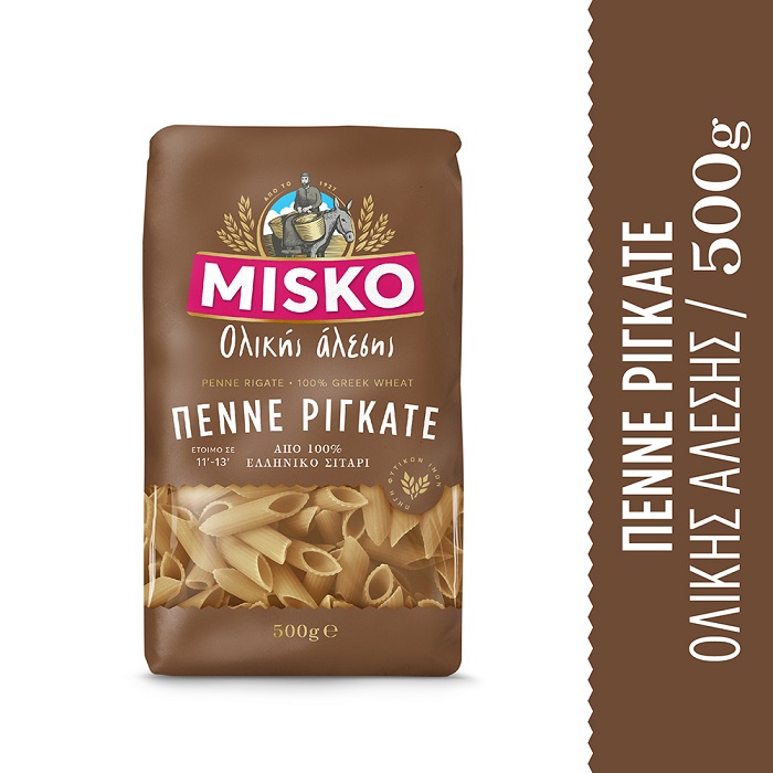 Penne Rigate Ολικής Αλέσεως Misko (500 g)