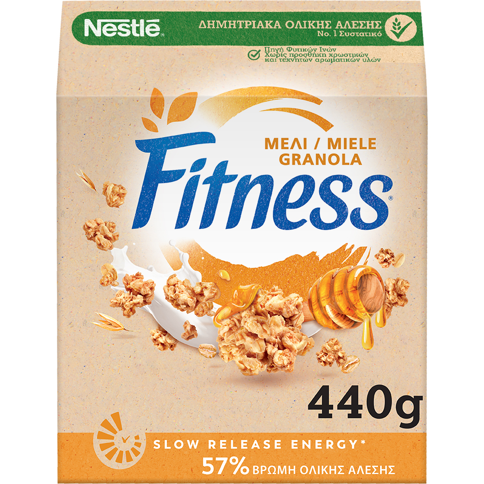 Δημητριακά Ολικής Άλεσης με Βρώμη και Μέλι Granola Fitness (440g)