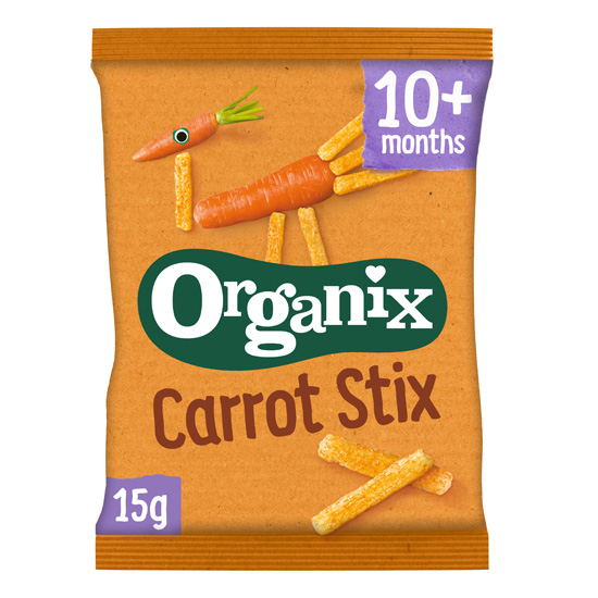 Βιολογικό Σνακ Καλαμποκιού με Καρότο Organix (15g)