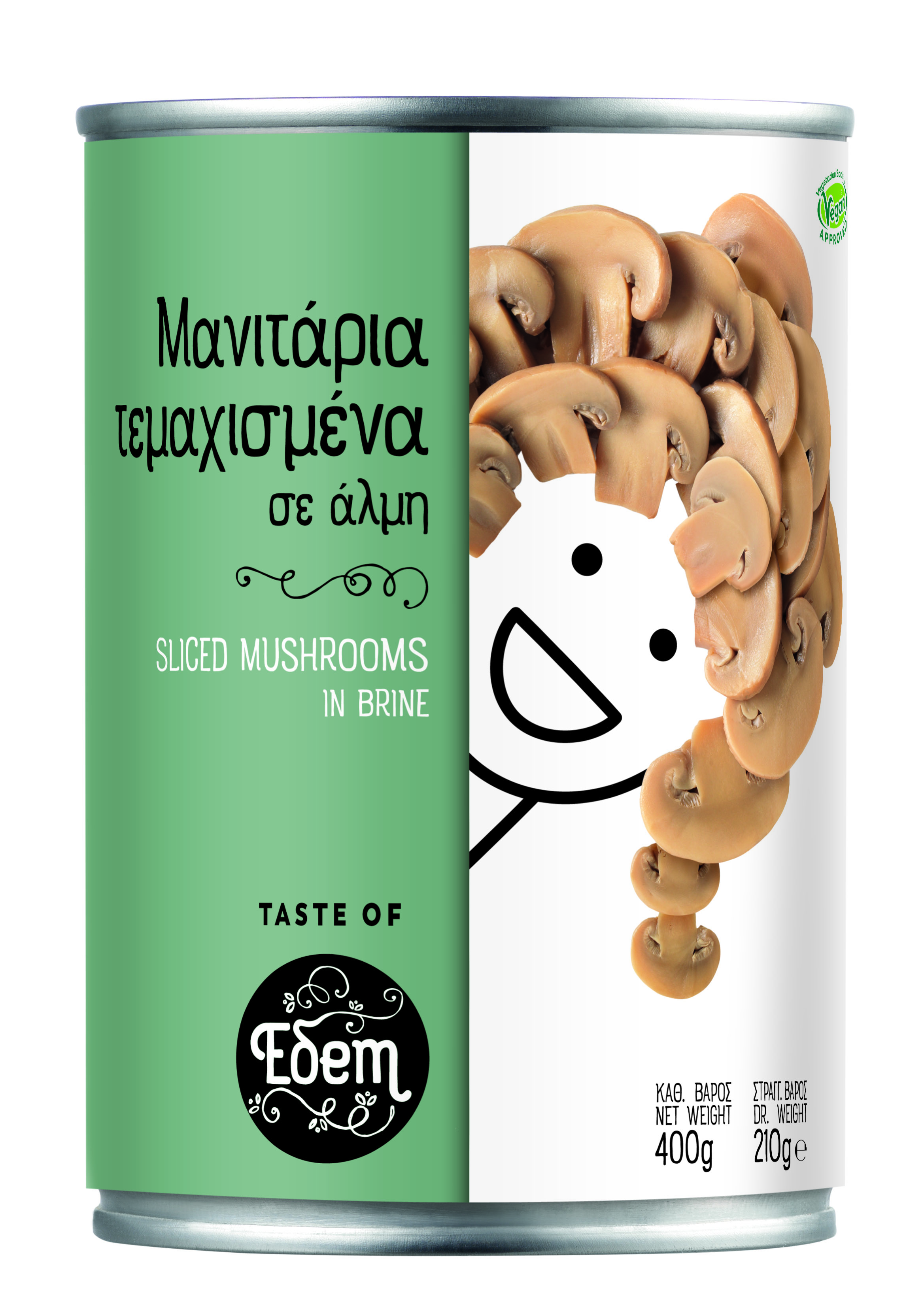 Μανιτάρια τεμαχισμένα Έδεμ (400 g)